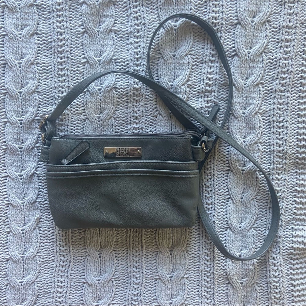 Dark silver crossbody bag